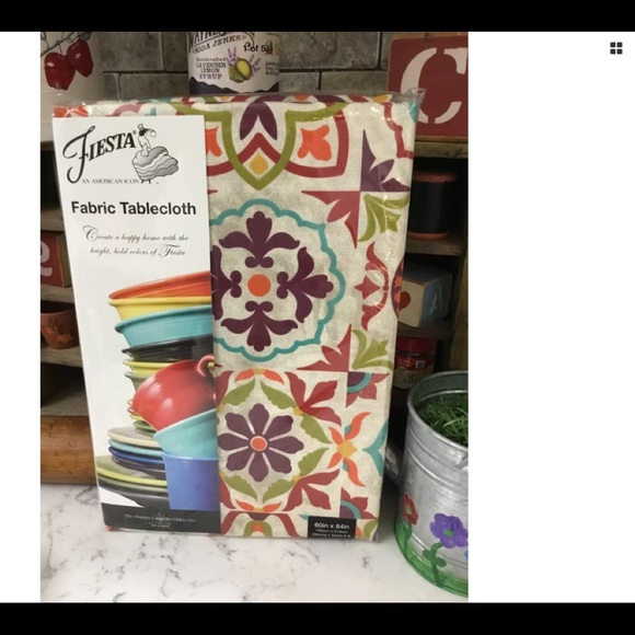 Fiesta Other - Fiesta Tablecloth In Worn Tiles Pattern
60 x 84”